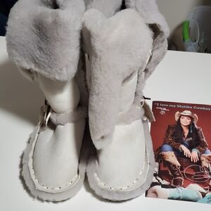 Cher Endorsed, Malibu Cowboy Women's Leather & Fur Boots, Last Pair Left